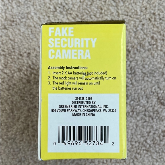 Fake Security Camera with Red LED Light - Picture 2 of 5